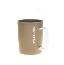 Starbucks Matte Beige Gray Speckled Ceramic Handle Coffee Cup Mug 12 oz - £19.33 GBP