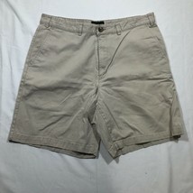 Eddie Bauer Chinos Shorts Mens 36 Beige Pockets Above Knee Casual Cotton - $14.01