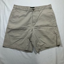 Eddie Bauer Chinos Shorts Mens 36 Beige Pockets Above Knee Casual Cotton - £11.01 GBP