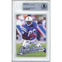 Marvin Harrison Indianapolis Colts Auto 1997 Fleer Ultra Signed Beckett ... - £159.49 GBP