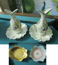 Lot 2 Lusterware Vases Floral And 4 Dishes [81c] - $44.55