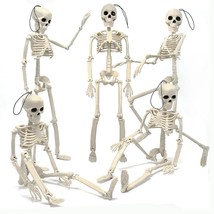 5 Pcs 16&#39;&#39; Hanging Skeleton Halloween Decorations, Movable/Posable Joints Realis - £23.72 GBP