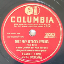 1948 Frankie Carle &amp; His Orchestra 5 O&#39;CLOCK 78 rpm Record 10&quot; Columbia ... - $13.99