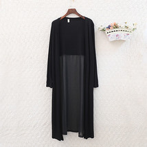 Chiffon long-sleeved cardigan for summer wear in 2019 with long shawl sc... - $190.00