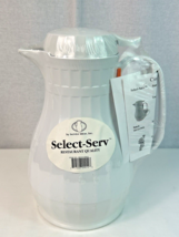 NEW Select Serv 44oz Insulated White Coffee Carafe Server Pitcher 7191 NEW - £11.62 GBP
