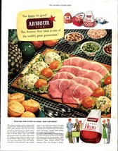 Print Ad Armour Ham 1952 Egg Salad Full Page Large Magazine 10.5&quot;x13.5&quot; d1 - £17.75 GBP