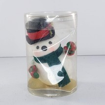 Gibson Greeting Cards Inc Collector&#39;s Tree Trims Snowman Flocked Figurine *Flaw* - £7.58 GBP