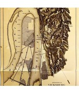 Map Vicksburg Forces Civil War Reproduction 14 x 9.5&quot; Military History D... - £15.78 GBP