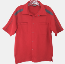Vintage Nike ACG Performance Polo Shirt Men’s Size Medium Snap Down Up Red - $331.23 MXN