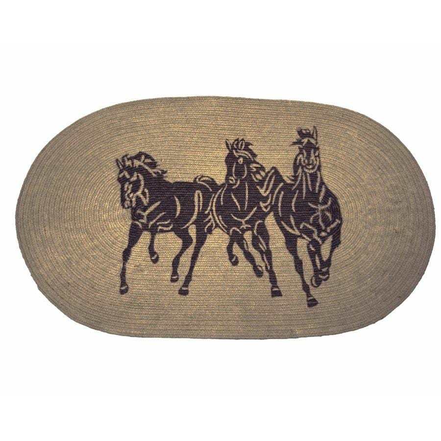 Elegant Equine Triple Horse Area Rug - $69.81