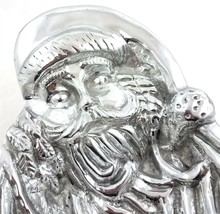 Holland Boone Polished Pewter Santa Claus Candy Nut Dish Christmas Holiday - $54.36