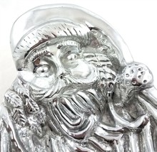 Holland Boone Polished Pewter Santa Claus Candy Nut Dish Christmas Holiday - £42.02 GBP