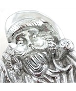 Holland Boone Polished Pewter Santa Claus Candy Nut Dish Christmas Holiday - £43.44 GBP