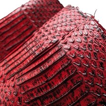 Brushed Snake Snakeskin Leather Backcut Elaphe Hide Attractive Glossy  R... - $185.40 MXN+