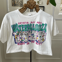 Vintage 90s 98 LA T Crystal Bay MDA Waterpalooza Cropped Tshirt OS S M L - $429.46 MXN