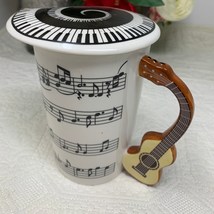 Creative Ceramic Musician Coffee Mug, Musical Notes Design w/ Instrument Handle  - £39.54 GBP