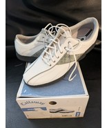 Callaway Savory 7.5 M W414 Weiße Silber Damen Golf Schuhe Mit Box Neu - $764.96 MXN