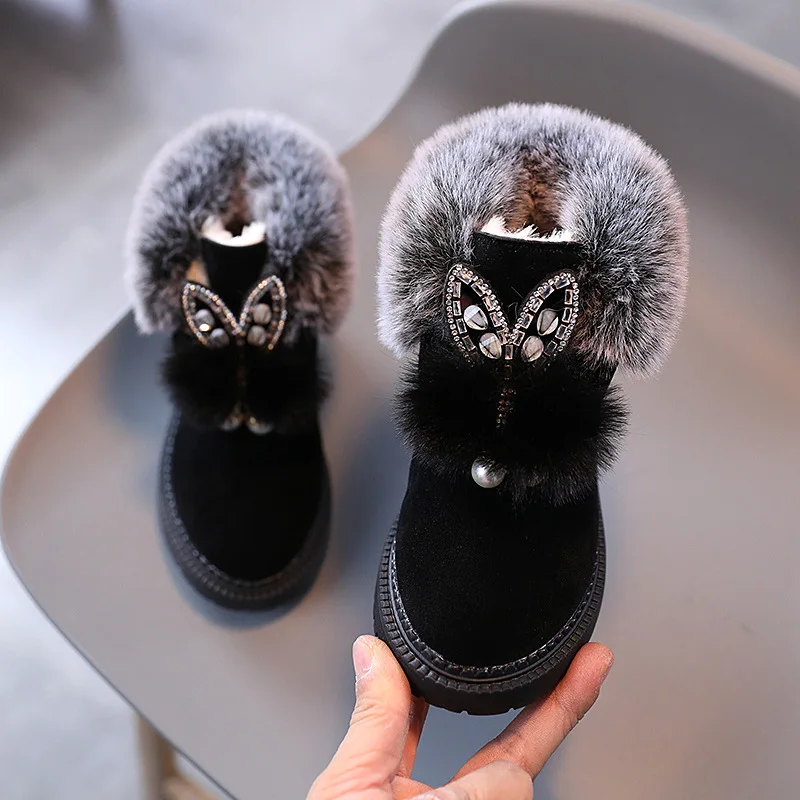 Size 21 -30 Winter Warm Snow Boots for Children Casual Shoes Girls Ankle Boots B - £156.92 GBP