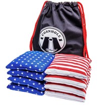 GoSports CH-BAGS-8-AMERICA Official Regulation Cornhole Bean Bags Set (8... - £60.94 GBP