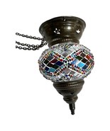 Crushed Glass Medium Turkish Moroccan Mosaic Hanging Candle Holder Hand ... - £44.94 GBP