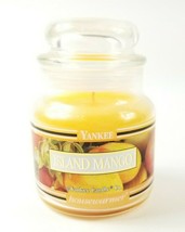 Yankee Candle ISLAND MANGO Black Band 3.7 oz Small Jar Housewarmer New Retired - £18.63 GBP