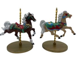 Ginger &amp; Star Carousel Horse 1989 Hallmark Keepsake Christmas Ornament Lot - £9.57 GBP