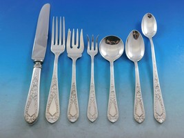 Betsy Patterson Engraved by Stieff Sterling Silver Flatware Set 8 Servic... - $3,955.05