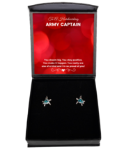 Earrings Birthday Present For Army Captain New Job Promotion - Jewelry Turtle  - $49.95