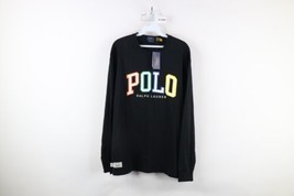 Deadstock Ralph Lauren Mens Medium Spell Out Block Letter Long Sleeve T-Shirt - $69.25