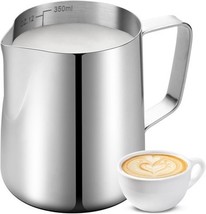 12oz Stainless Steel Milk Frothing Pitcher, Heat-Resistant Handle, Baris... - $211.96 MXN