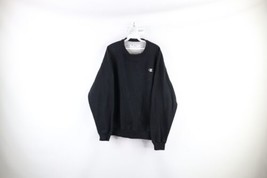 Vintage Champion Mens Size XL Distressed Blank Crewneck Sweatshirt Black - £34.99 GBP