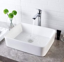 Vessel Sink Rectangle - Lordear 19&quot;x15&quot; Bathroom Sink Rectangular Modern Abov... - £100.61 GBP