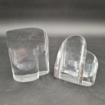 Two (2) Steuben Hearts Art Glass Perfect Crystal Love You Rare Gift Paperweights - £118.32 GBP