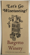 Vintage Bargetto Winery Brochure San Soquel California BRO13 - $9.89