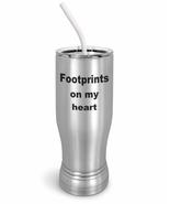 PixiDoodle Baby Footprints Pregnancy Insulated Coffee Mug Tumbler with S... - £27.27 GBP+