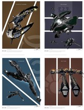 EVE Online Frigates Battlecruisers Art Print Set Series 2 - Set of 4 - NEW - $276.16 MXN