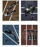 EVE Online Frigates Battlecruisers Art Print Set Series 2 - Set of 4 - NEW - $276.16 MXN