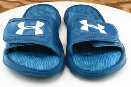 Under armour Youth Boys Shoes Sz 5 M Blue Synthetic Slide - £17.25 GBP