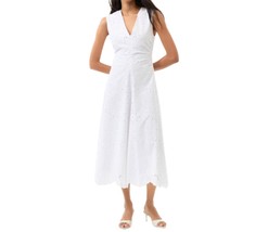Veronica Beard Aven Eyelet Midi Dress White - $8,515.52 MXN