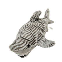 The Petting Zoo Great White Shark Striped Plush Stuffed Animal Lovey 21&quot;... - $10.87