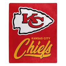 Kansas City Chiefs 50&quot; by 60&quot; Plush Signature Raschel Throw Blanket - NFL - £31.00 GBP