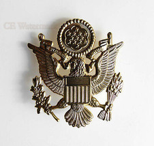 US ARMY OFFICER SERVICE EMBLEM PIN BADGE 2.5&quot; - £6.65 GBP