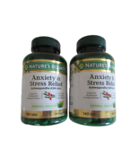 2 Nature&#39;s Bounty Anxiety &amp; Stress Relief Ashwagandha KSM-66 Tablets 140... - $44.95