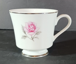 Momoyama Fine China Japan Footed Cup Mug Replacement Pink Rose Pattern - £4.61 GBP