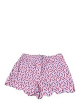Crown &amp; Ivy Womens Scalloped Leg Shorts Cotton/Spandex Chili Peppers Size 10 - £11.48 GBP