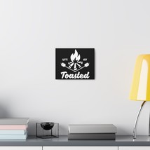 Let&#39;s Get Toasted BW Canvas Gallery Wraps, Black and White Campfire Marshmallows - £16.46 GBP+