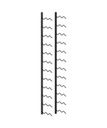  Wall-mounted Wine Rack for 24 Bottles Black Iron - €105,33 EUR