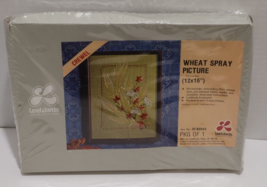 LeeWards Crewel Embroidery Kit Wheat Spray Picture Size 12x16 inch NEW 1976 - £23.20 GBP