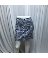 Baccini Skirt Womens Size 14 Blue White Paisley Pockets Mini Boho Y2K Tr... - $19.59