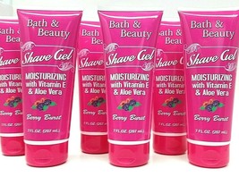 ( Lot 6 ) Bath &amp; Beauty Shaving Shave Gel Women&#39;s w/ Aloe &amp; Vitamin E 7 Oz Each - £23.35 GBP